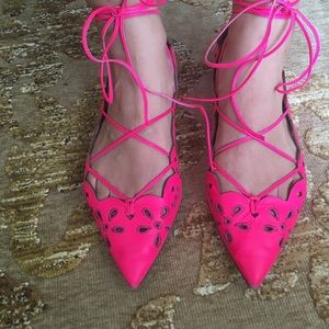 J. crew lace up flats